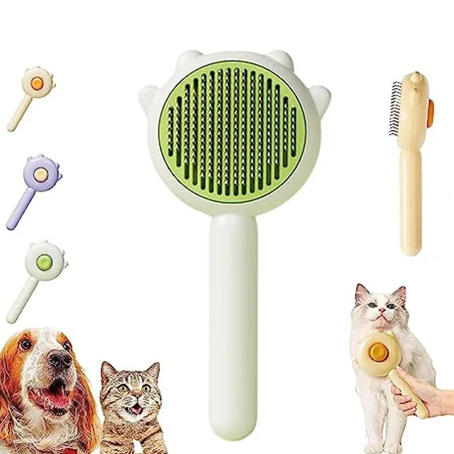 Cross border new pet hair trimmer Self-cleaning comb remove floating hair cat comb dog brush