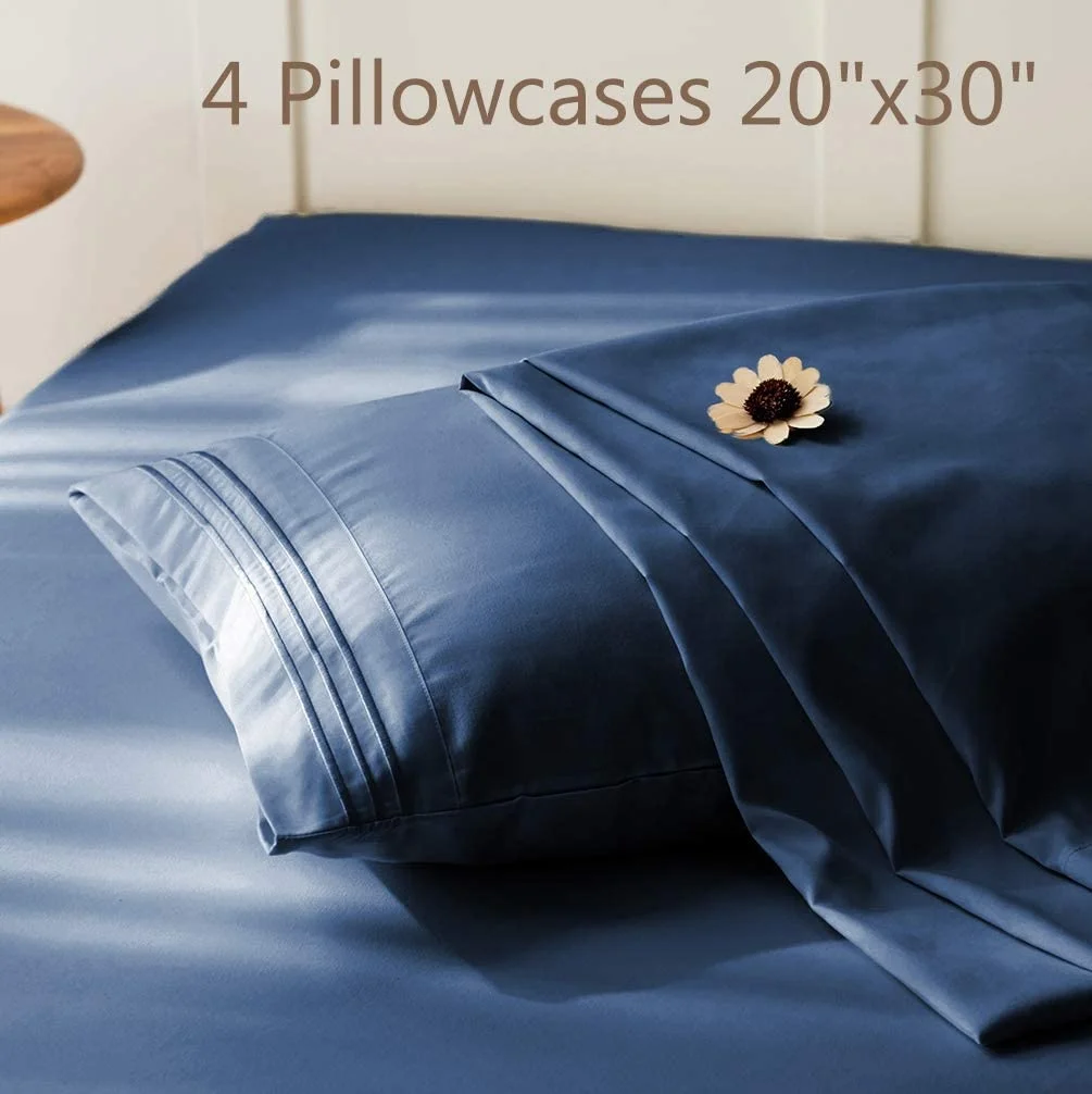 Juego De Sábanas Y Fundas De Almohada De 4 Piezas De