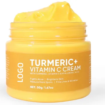 Private Label Turmeric Vitamin C Face Cream Skin Brightening Anti Aging Acne Facial Body Cream