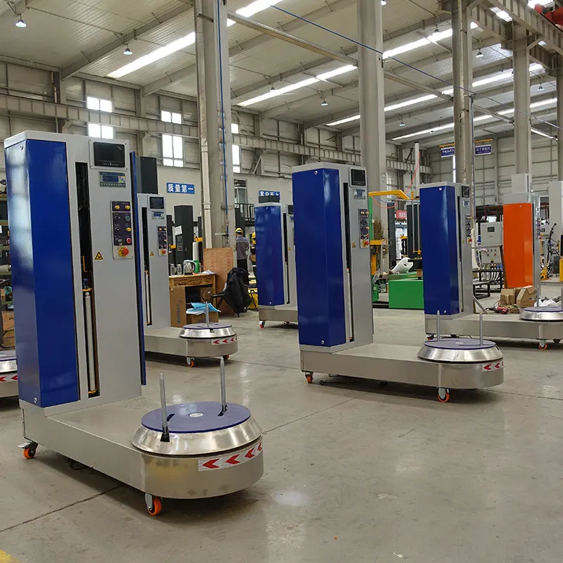 Small Airport Luggage Wrapping Machine Automatic Luggage Suitcase Stretch Wrapping Machine for Sale