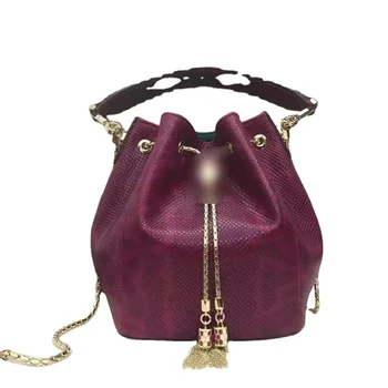 High Quality Women's Bucket Bag Gold Plated Chain Tote with Fashionable New Style
