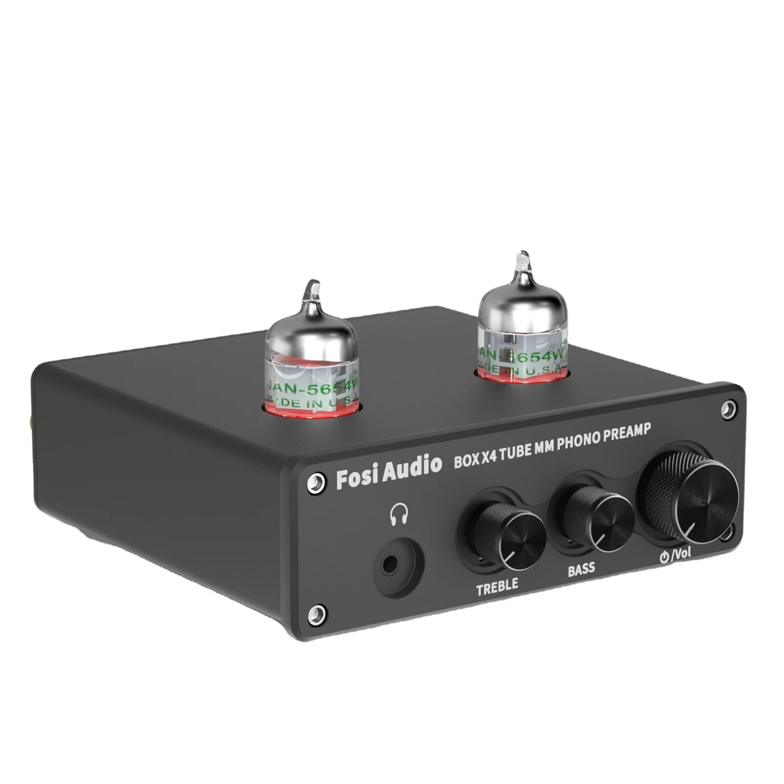 Fosi Audio Phono Preamp for Turntable Phonograph Preamplifier With 5654W  Vacuum Tube Amplifier HiFi BOX X4