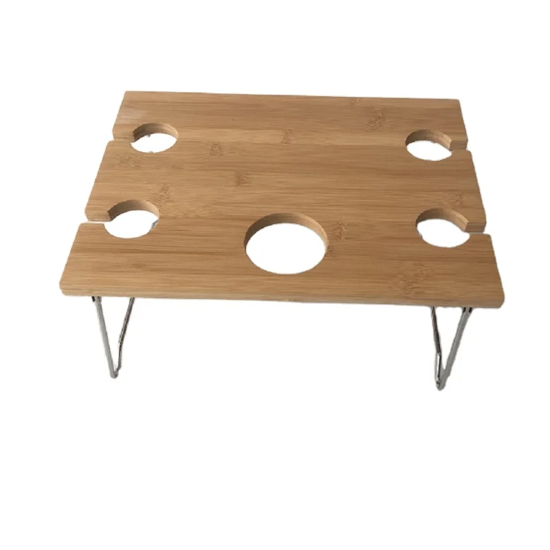 Бамбуковый стол для вина и закусок портативный складной пикника