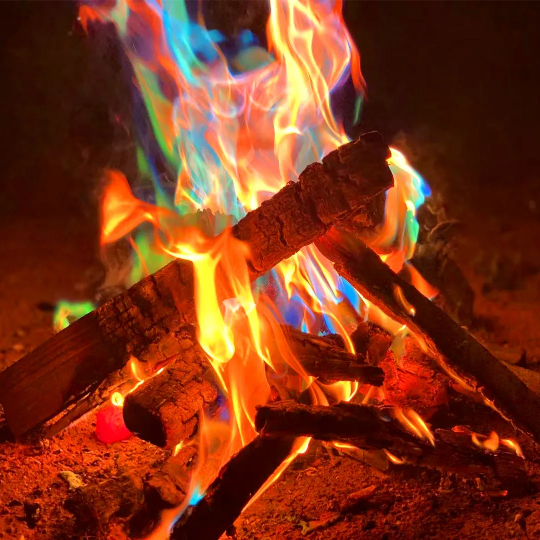 DF-84 Magic Fire Colorant  Pack for Outdoor Fire Pits Mystical Flame Coloured Flame Powder Novelty Fireworks