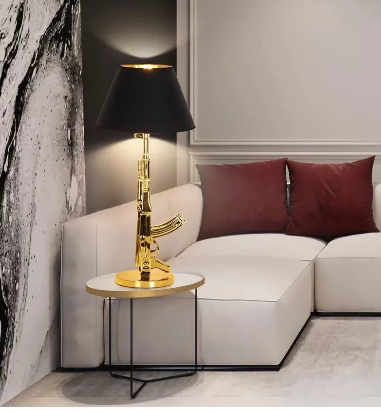 Nordic Post-modern Simple Designer Creative Ak47 Gun Floor Lights Living Room Post Modern Light Luxury Fancy Floor Lamp