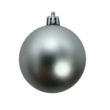 Silver Matte Shatterproof Plastic Christmas Tree Ball Ornaments