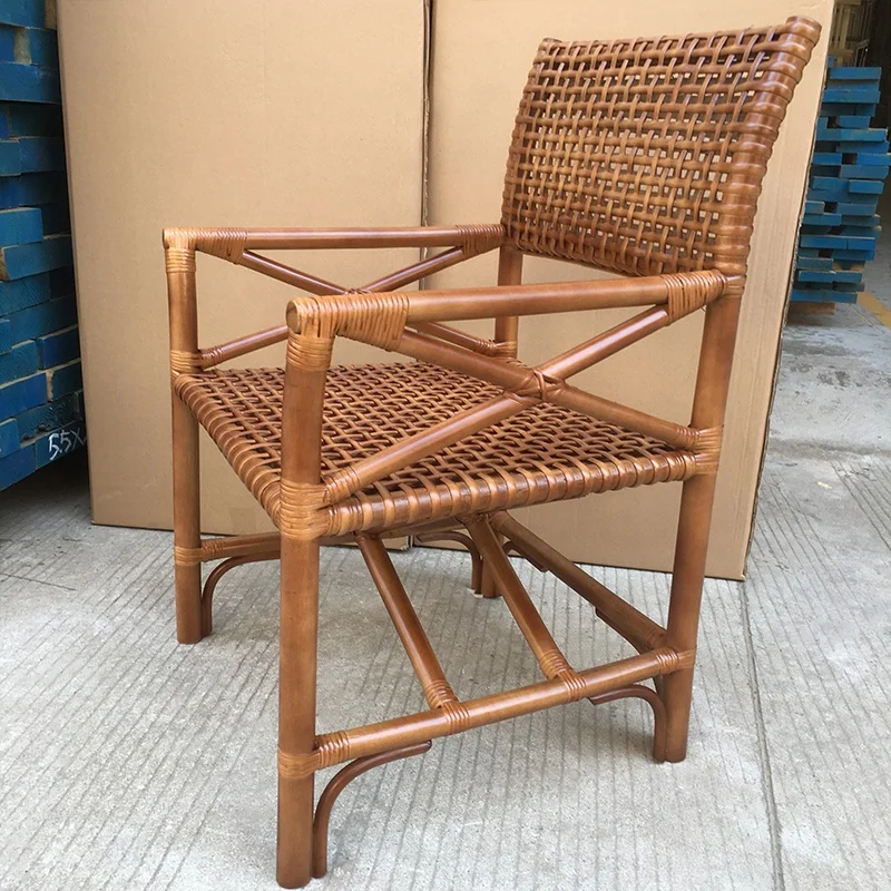 Rattan directors chair hot sale