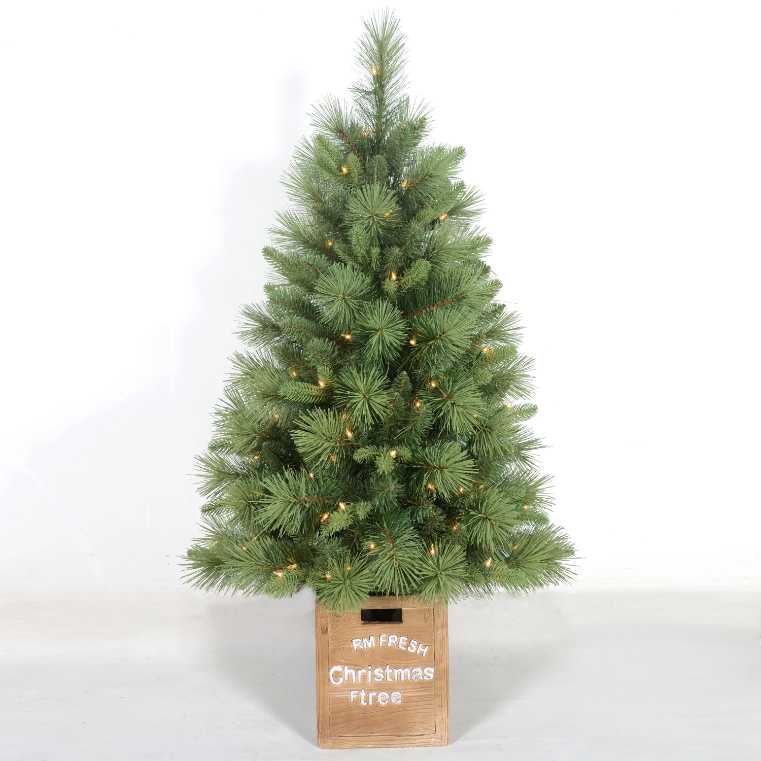 LED Light-Up Christmas Tree Luxury 60cm to 150cm Artificial Christmas Tree with Red Berry and Pine Cone Decor for Home Decor