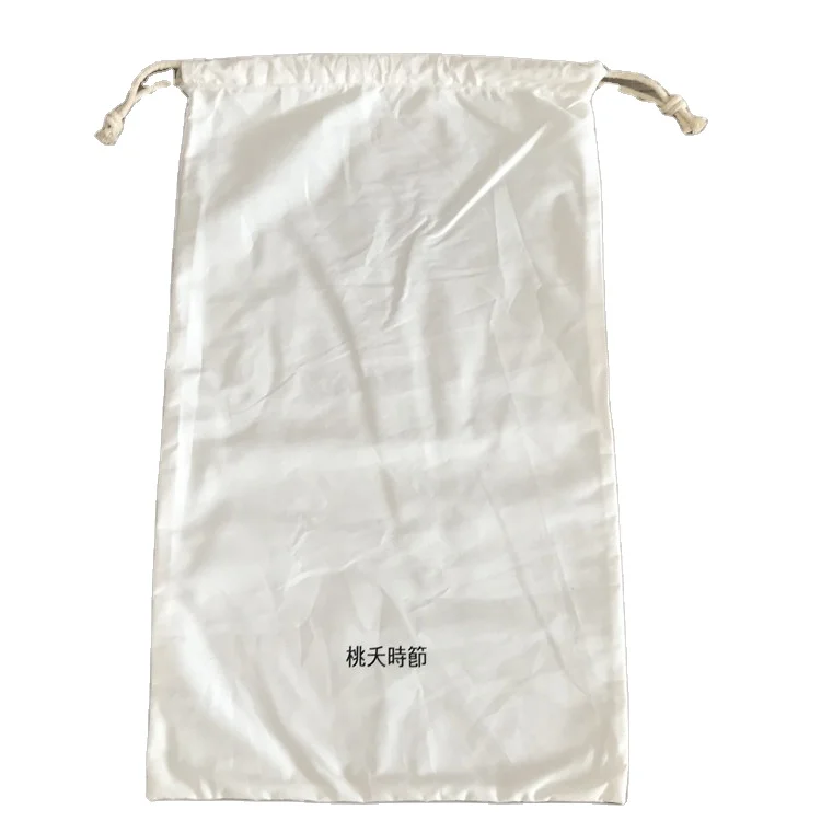 High Quality Custom LOGO Cotton Dust Bags with Rope for packaging drawstring