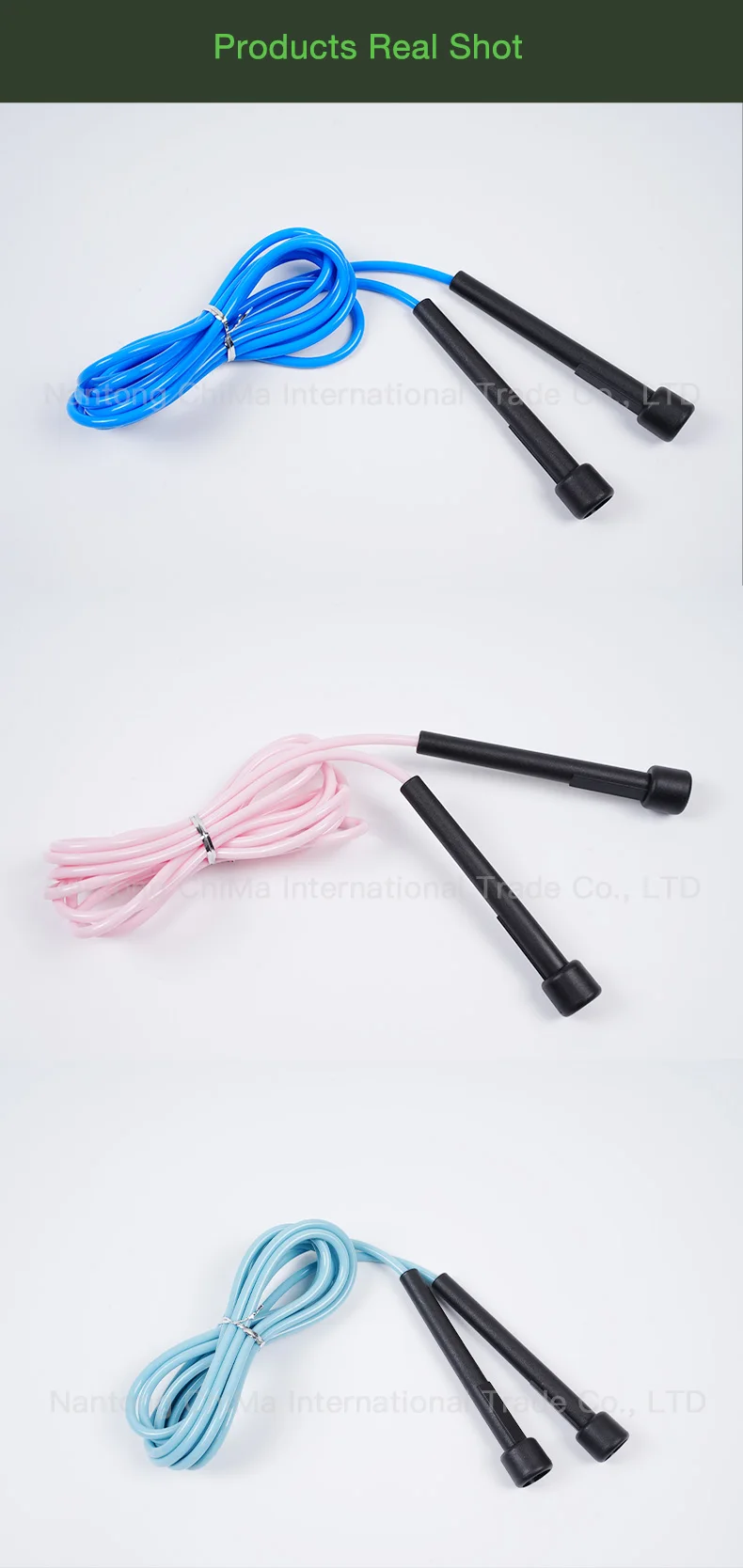 Speed Jumping Roop China Customized Logo PVC Speed Jump Rope for Children Smart Fitness Training ...