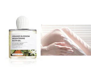 Private Label Natural Organic Orange Blossom Skin Brightening & Moisturizing Body Wash Liquid Soap Bath and Body Shower Gel Oil