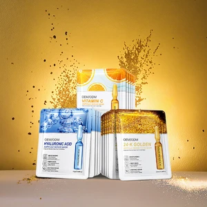 Factory Wholesale 25g Hyaluronic Acid VC 24K Anti-Wrinkle Sheet Facial Masks Whitening All Skin Types