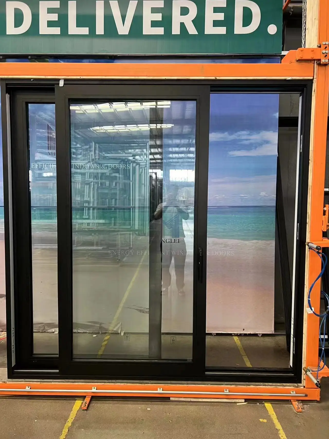 High efficiency doors white aluminum sliding doors large glass lift and slide sliding doors manufacture