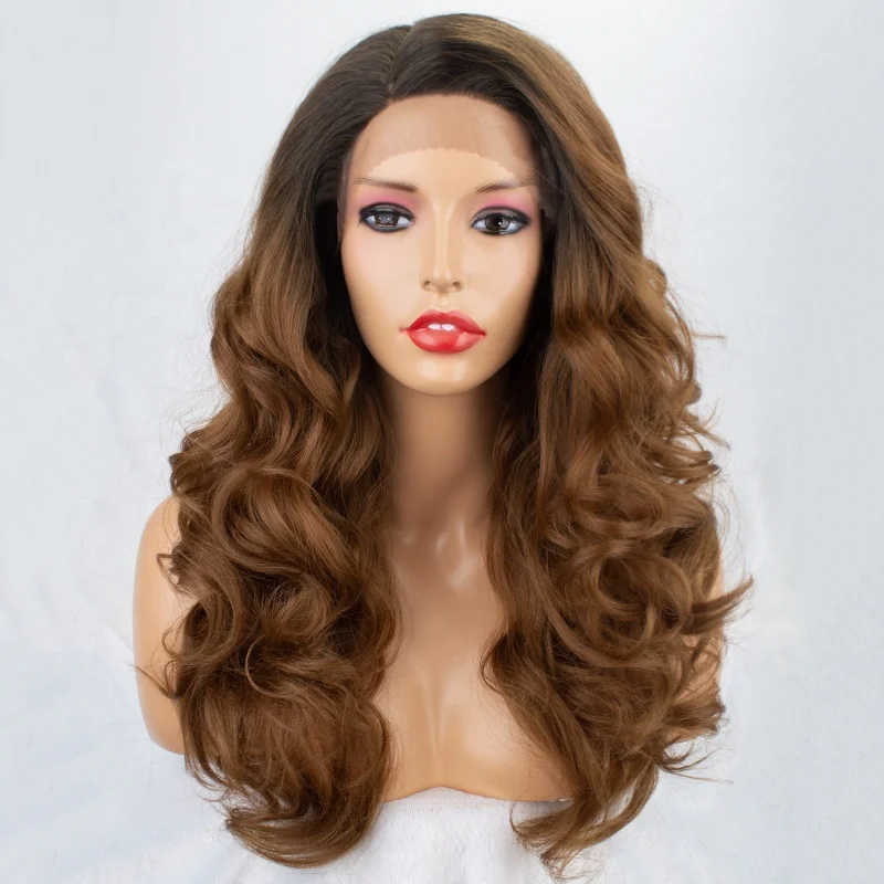 Artsu — Perruque Lace Front Wig Synthétique Ombre Brune,Longue,Ondulée Et  En Fiber Japonaise,Stock En Entrepôts Américaines - Buy Perruque  Synthétique,Perruque Avant En Dentelle Synthétique,Perruque De Cheveux  Synthétique Product on Alibaba.com