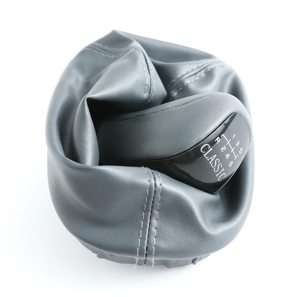 For Mercedes Benz C Class W203 S203 Manual 5 6 Speed Gear Shift Knob Lever Shifter Gaitor Boot Leather Cover Case Car Styling