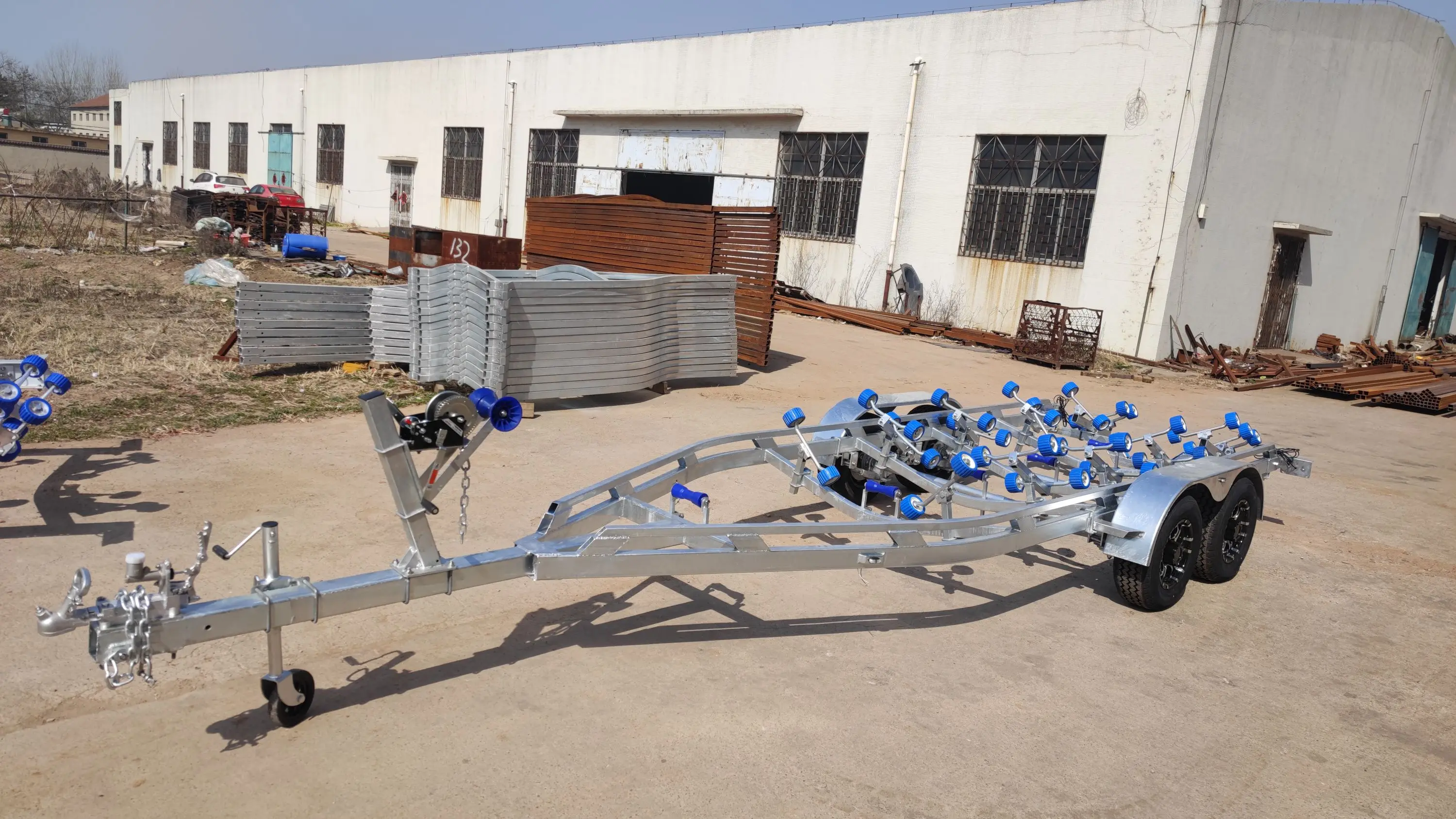 27ft Wobbly Rollers Galvanized Boat Trailer - Buy New Design Galvanized ...