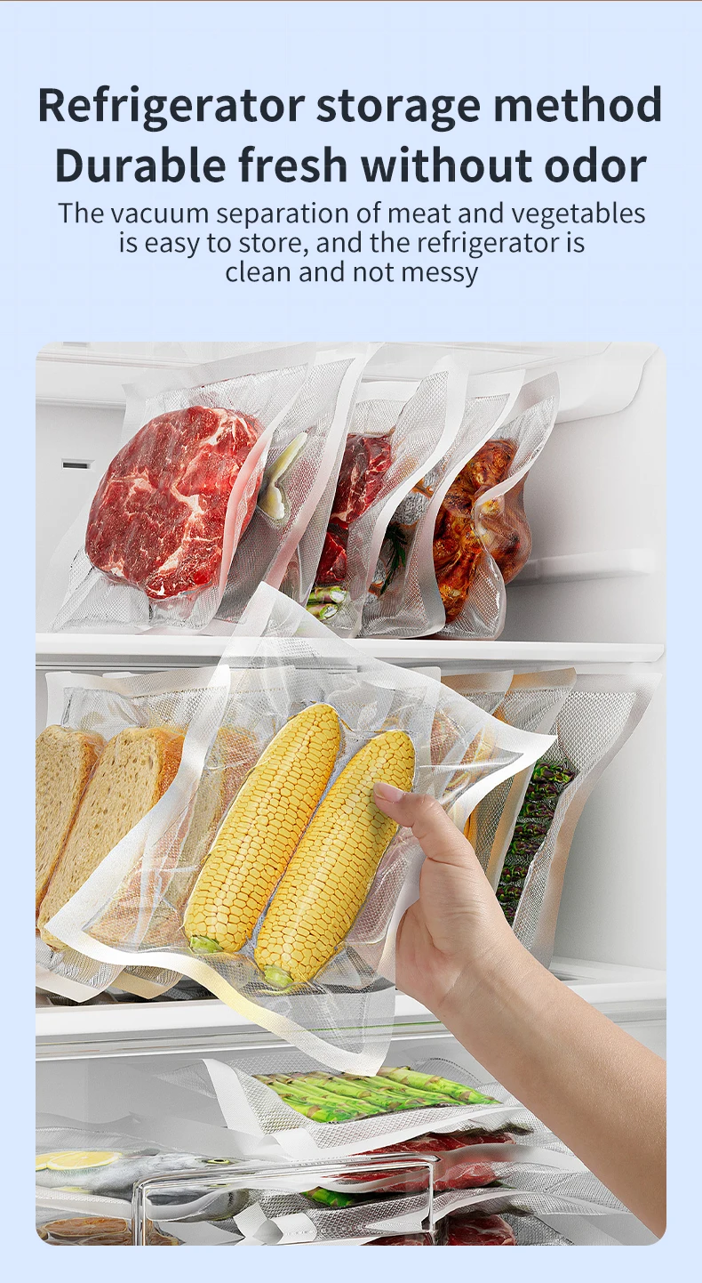 Vacuum Food Preservation Sealer with Liquid Crystal Display Automatic Sealing Machine for Food Storage