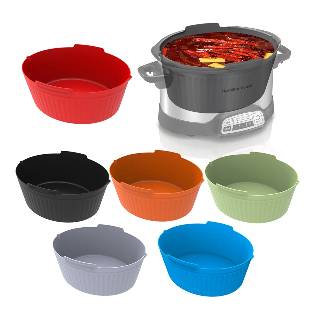 Slow Cooker Divider Liner Fit 6 Qt Crock Pot Silicone Slow Cooker