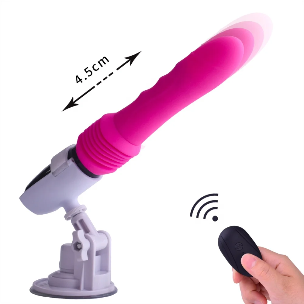 Wireless Remote Multi-Speed Silicone Thrusting Vibrator,Automatic Thrusting Dildo Sex Machine for Women with Bracket Wireless Remote Multi-Speed Silicone Thrusting Vibrator,Automatic Thrusting Dildo Sex Machine for Women with Bracket