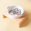 rabbit bowl+wood stand