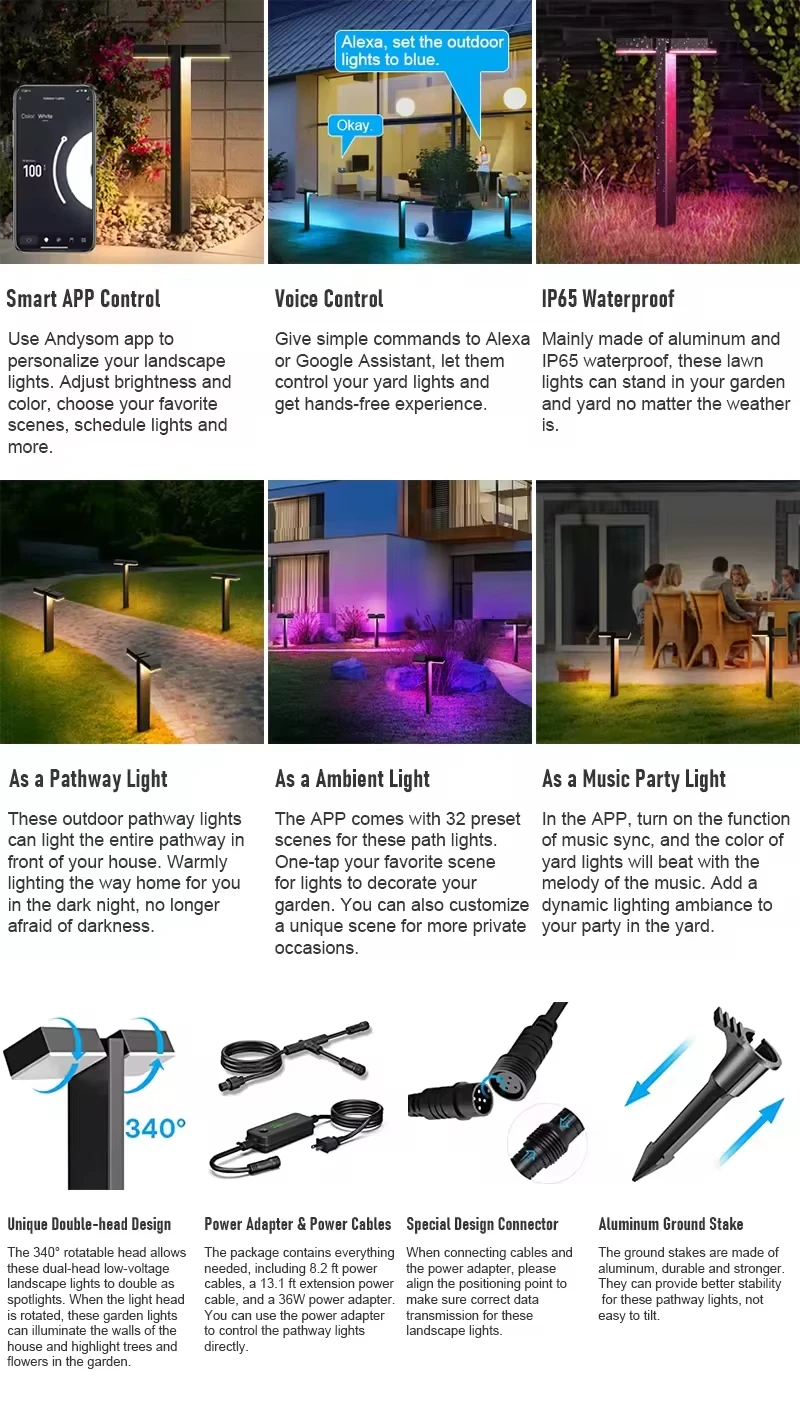 product fashion rgb app control aluminium smart double head led outdoor landscape garden pathway lawn light-40