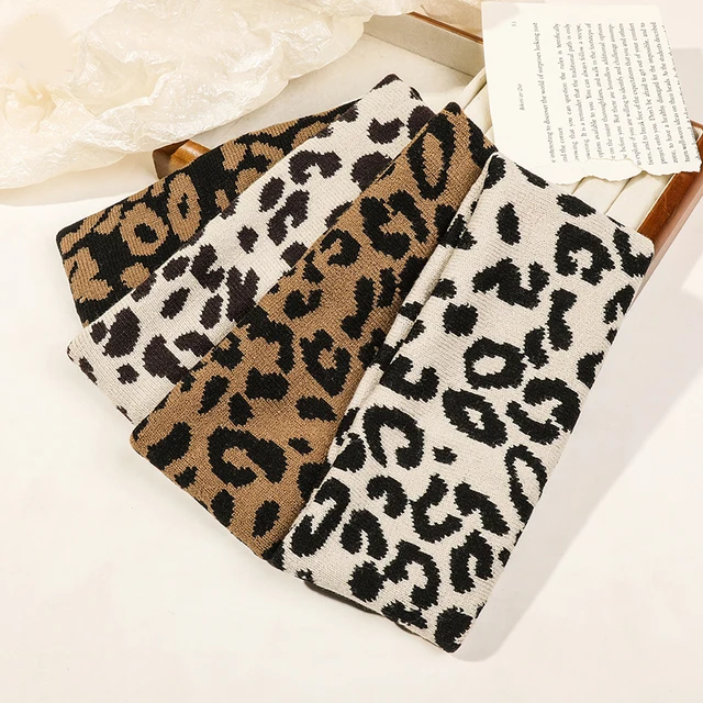 Retro Leopard Print Face Wash Headband Fabric Hair Bands Women Hair Extension Sports Sweat-absorbent Headband Hair Accessories