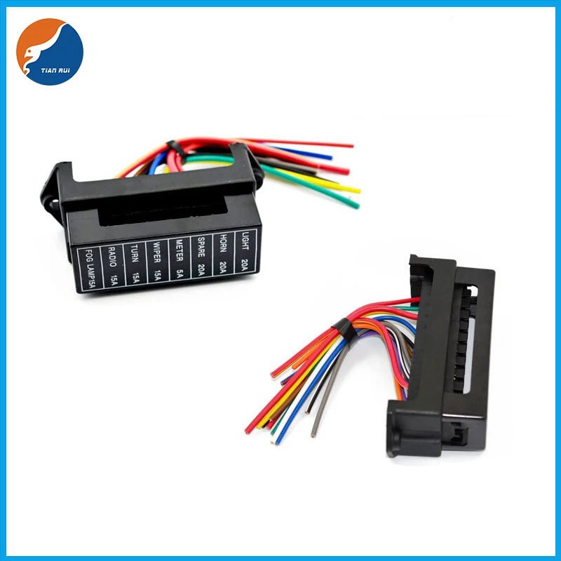 Universal 12 ATC Fuse Block Car 10 Way Fuse Box 10 Road with Wire Modification Basic 8 6 4 Way Auto Fuse Holder