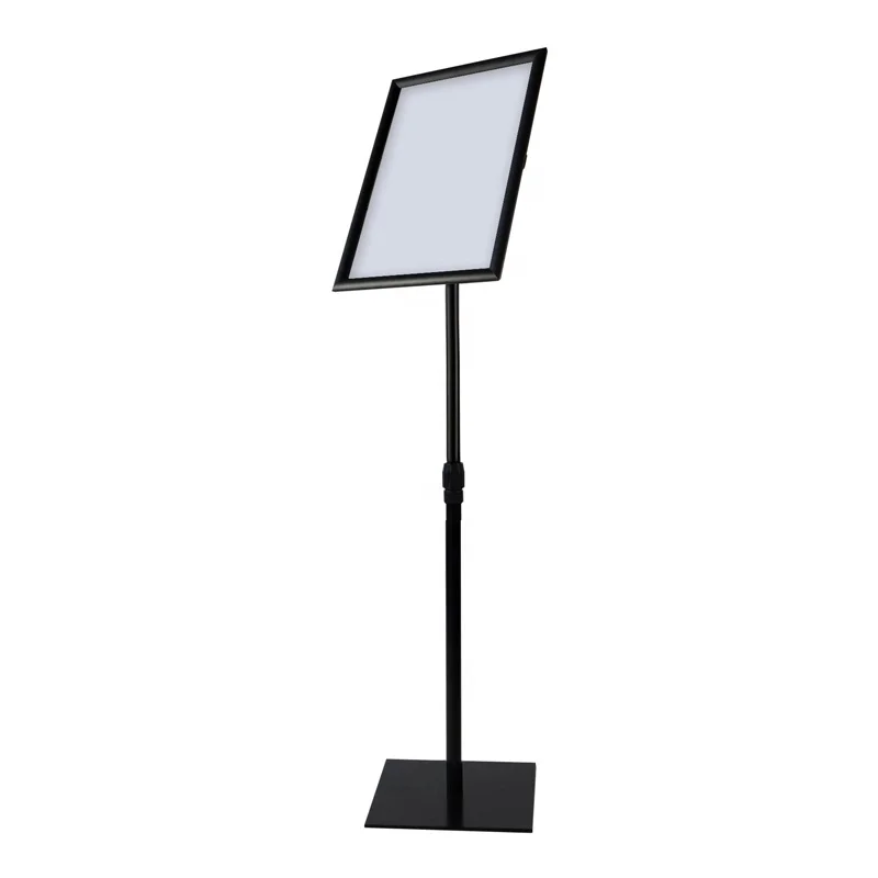 Generic Adjustable Sign Holder, Floor Standing Display Price Tag Holder, Iron Black Sign Stand, Promotional Tag Poster Stand, A5 Frame - View #8