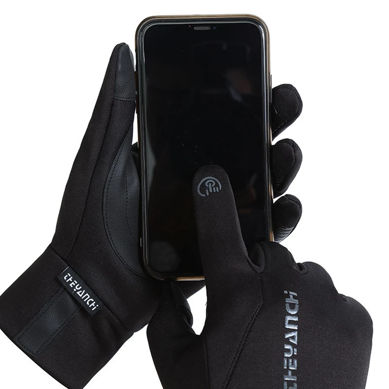 FF563 сохраняющие тепло уличные Нескользящие варежки с пальцами перчатки для пеших прогулок велоспорта лыж мужские зимние сенсорного