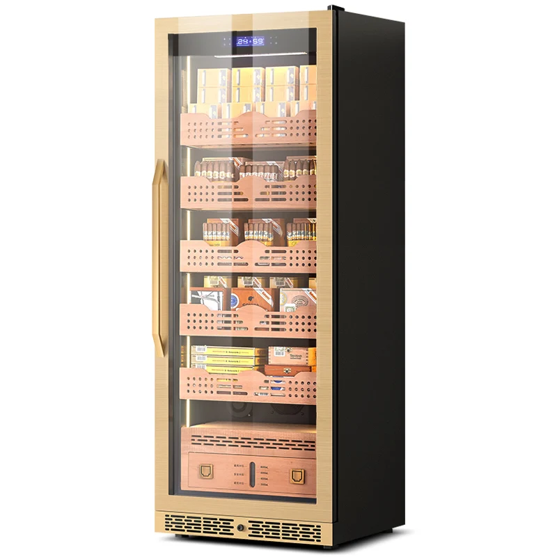 Large Electric Stainless Steel Cabinet Humidor with Adjustable Thermostat for Cigar Display - Image 2