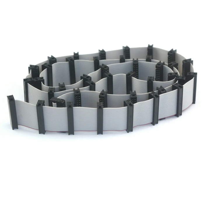 Custom IDC Ribbon Flat Cable 28awg 1.27mm Pitch Cable 2.54mm Connector 26pin 30pin 36pin Display LED Connector Cable