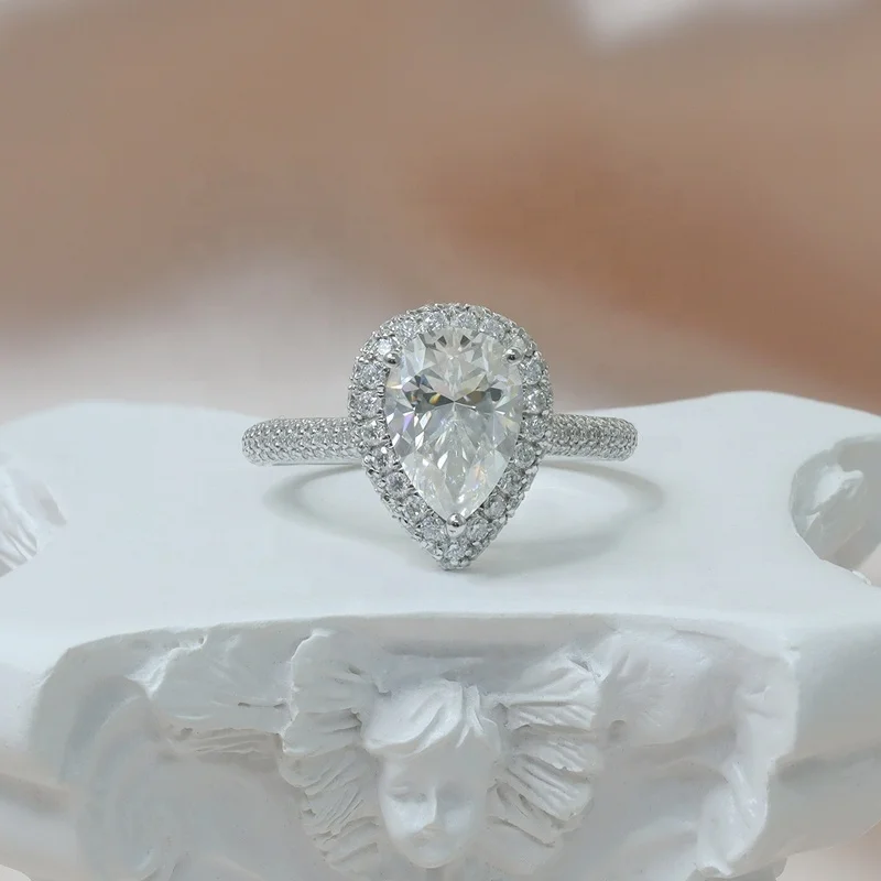 PST Customize Women Engagement Rings D VVS1 Sterling 925 Silver