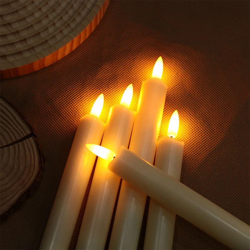 Wholesale Sublimation Light Candle Set Dinner Rechargeable Flameless LED Candle with Moving Dancing Flame