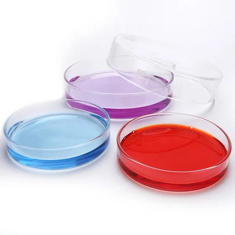 HAIJU LAB Borosilicate Glass Petri Dish Different Sizes with Lid Premium Glassware