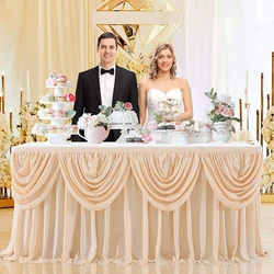 Роскошная скатерть цвета шампанского дизайнерская для свадебной юбки шифоновая оптовая продажа из