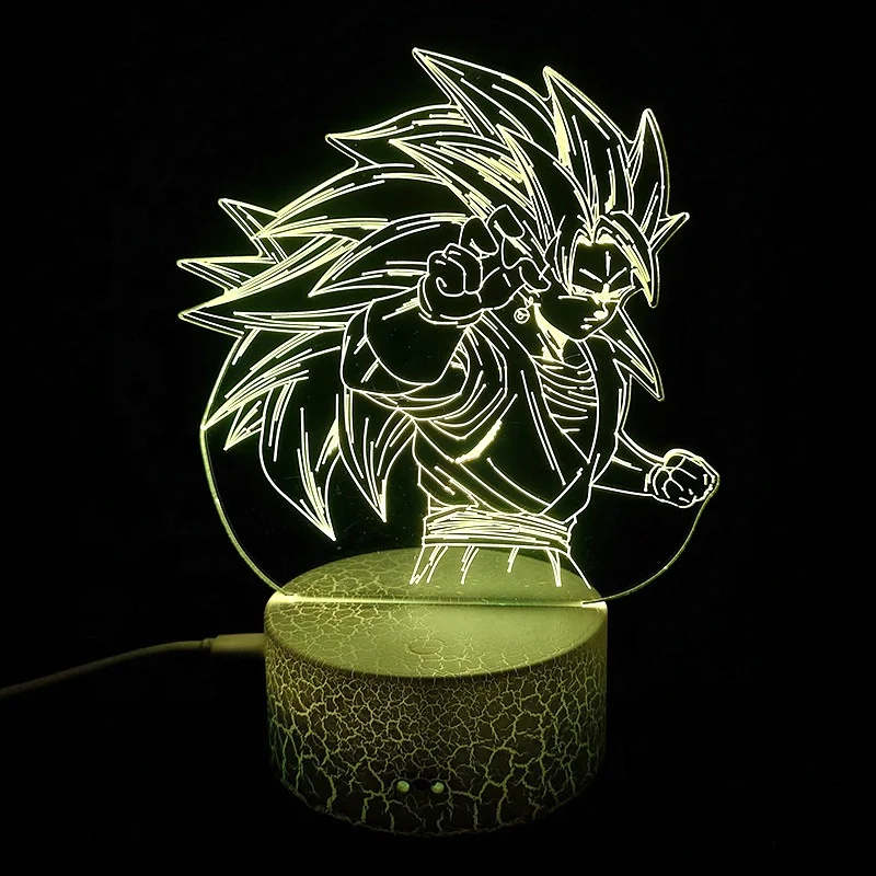 ドラゴンボール LEDライト付きセット Colorful 3D LED Night Light Goku Kamehameha Lamp - Creative