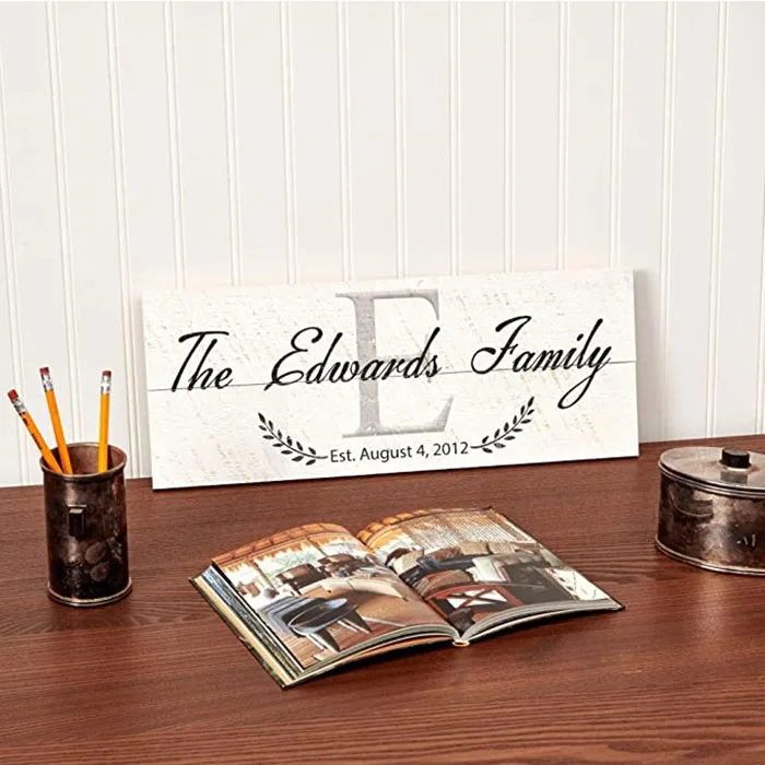 Personalized Last Name Signs for Home  Monogram Wall Decor  Wooden Name Sign  Farmhouse Wall Art  Real Wood Farmhouse Signs