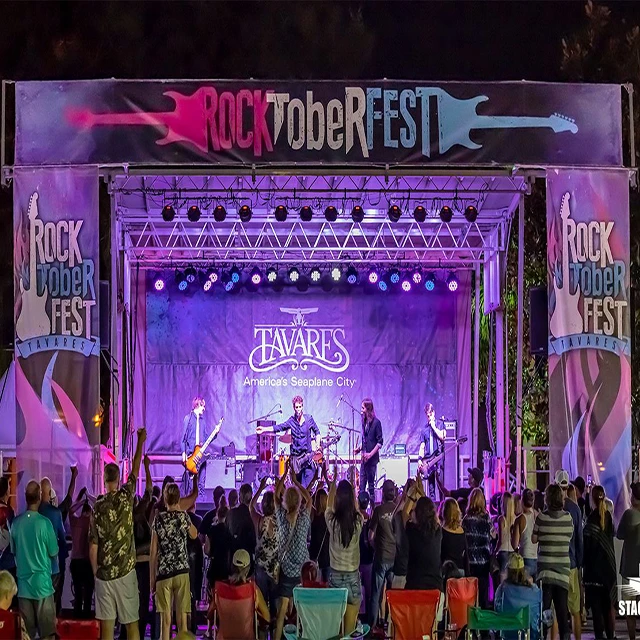 Large Beautiful Custom Band Music Stage Backdrop Banner Printing