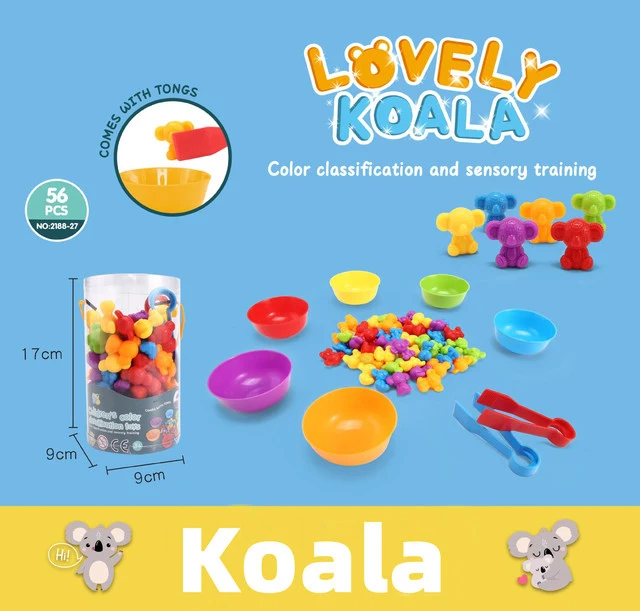 Math Kid Game Early Education Cognitive Toys Montessori Teaching Toys Rainbow Counting Set Educational Toys