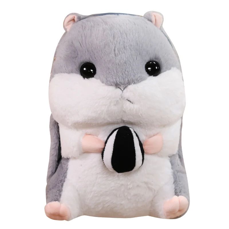 Blesiya Cute Hamster Shoulder Bag Plush Animal Toy with Hand Warmer Kid Gift 