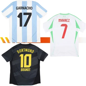 Euro 2024-2025 Retro Soccer Jersey Customizable Men's Kids' National Team Uniforms Top Name Featuring for Messi 10# Mbappe 7#