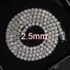 2.5mm White Gold Tennis Chains