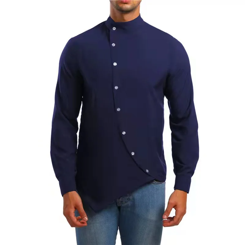 Mens Slim Fit Long Sleeve Polo Shirts For Fall Business Casual Oem