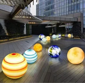 New Design Landscape Garden Yard Decorative Plastic Outdoor Ball Light RGB Color Changing Led Sphere Light