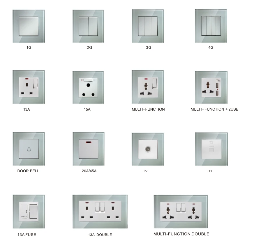 Abuk China Fitting New Design Electric Switch Board Double Wall Plug ...