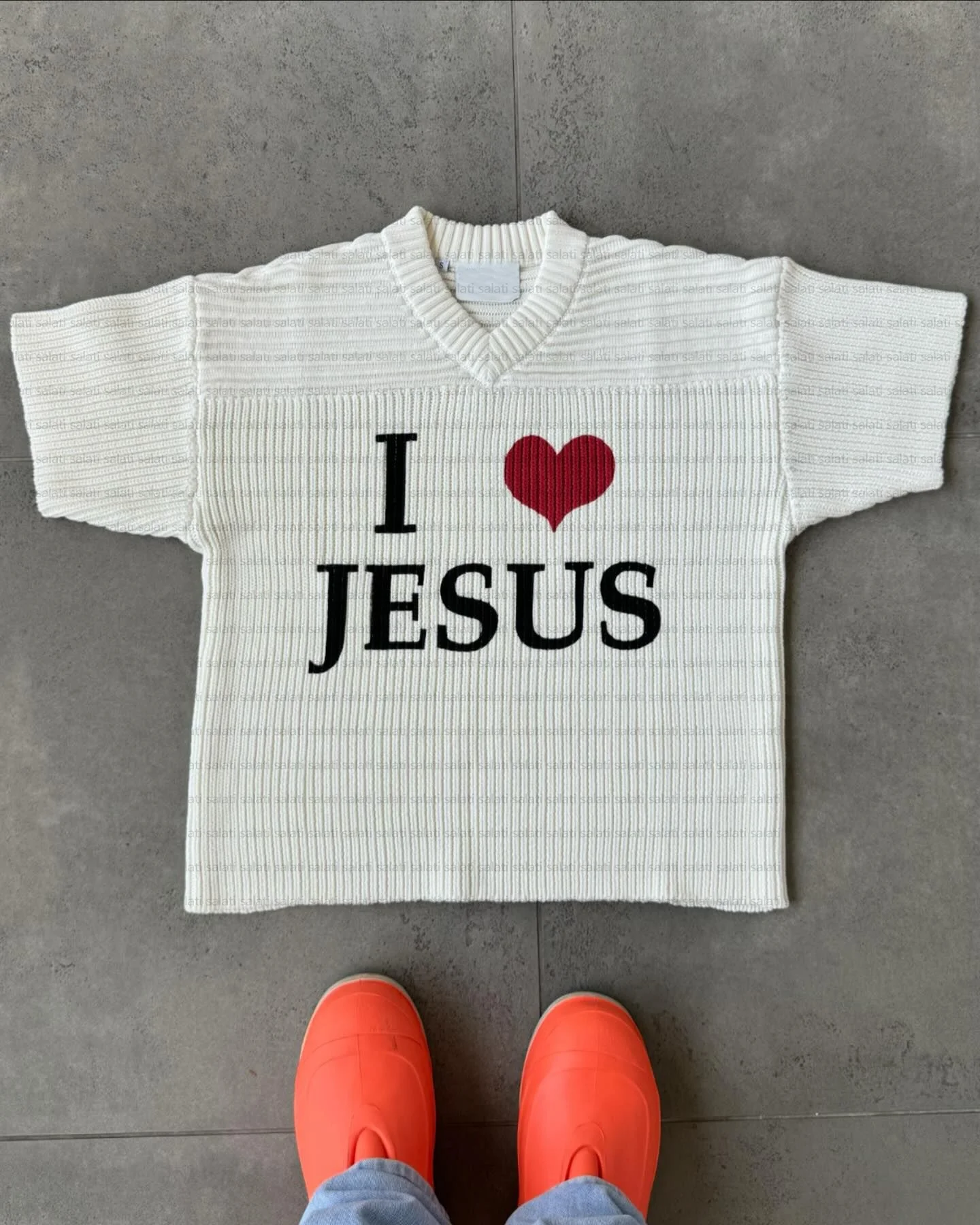 Custom Manufacturer Men Short Sleeve Heavy Weight V Neck Drop Shoulder Print T-shirt Boxy Cropped Knitted Unisex Jersey T Shirt gallery 3