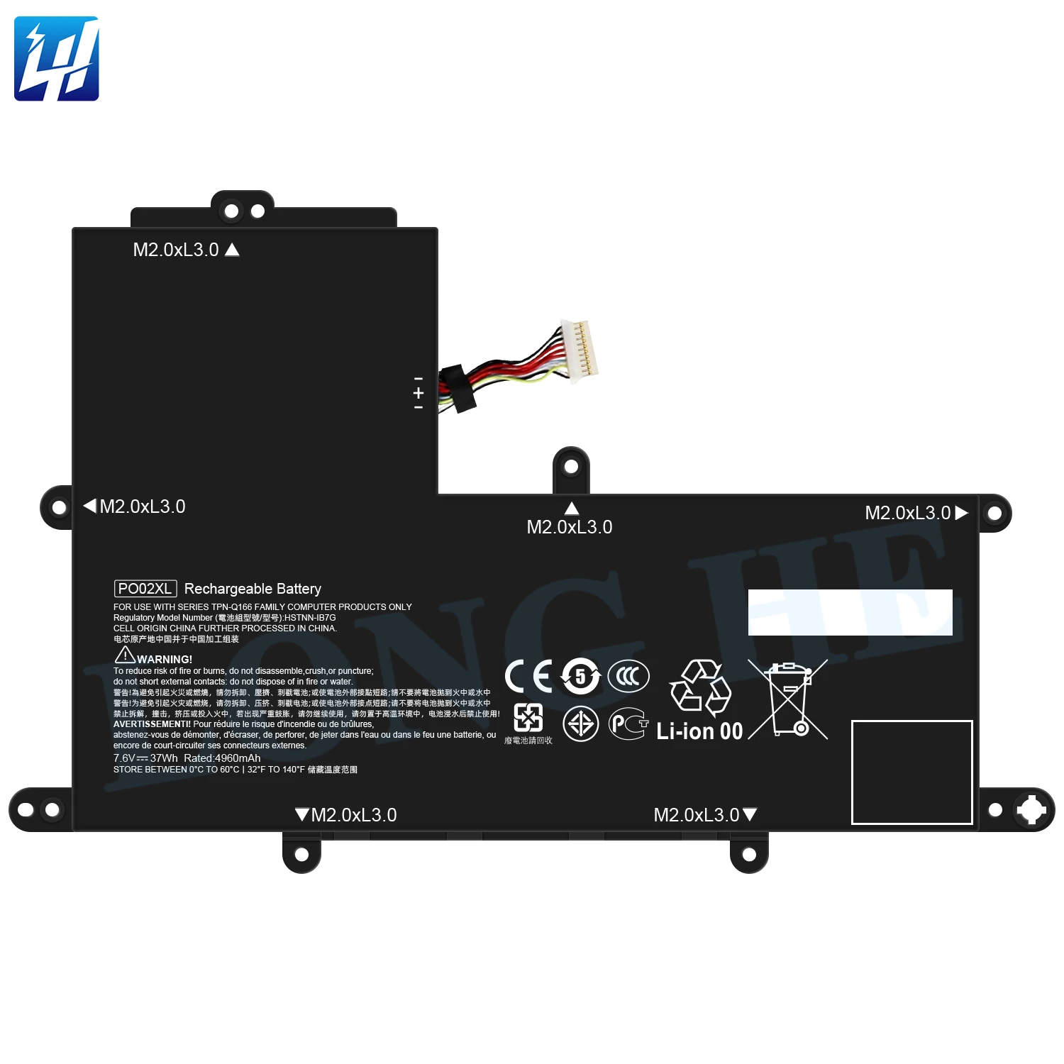New Genuine Original PO02XL Battery for HP Stream 11-R015WN