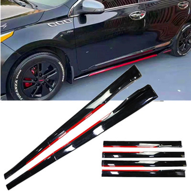 Universal Car Side Skirt Rocker Splitter Winglet Side Wing Bumper Lip