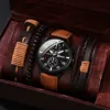 1 black dial white scale brown strap(without box)