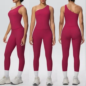 Women 2PCS  Yoga Sets Gym Fitness Sets Activewear Workout Running Clothes Sportswear Gym Fitness Set